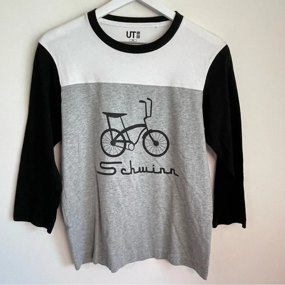 Uniqlo x Schwinn collab 3/4 sleeve Crewneck shirt size XS - Picture 1 of 4